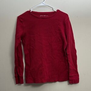 Eddie Bauer Red Long Sleeve Tee